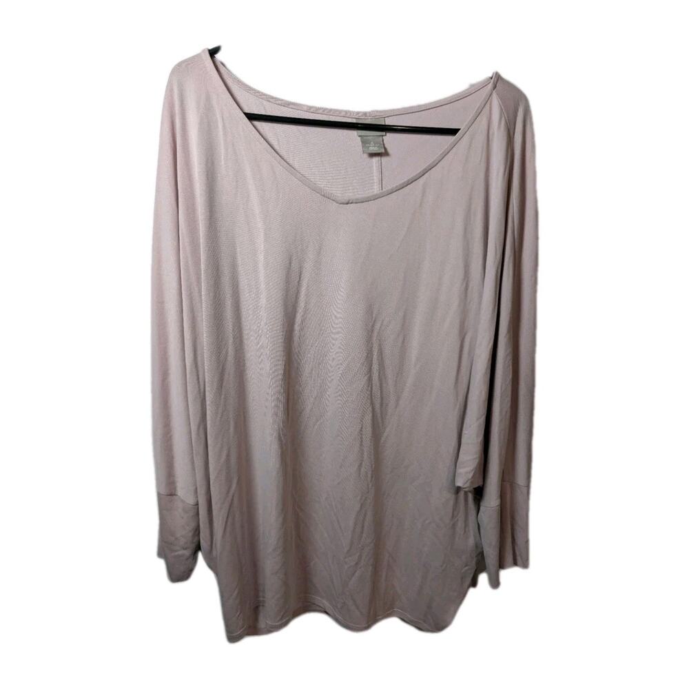 Chico's 4 Shirt Purple Dolman Batwing Stretchy Tunic Blouse Women's Size XXL 2X